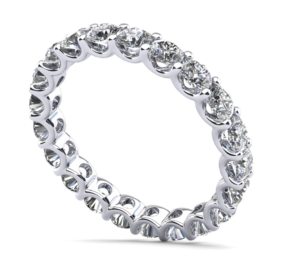 Brilliant U Shape Diamond Eternity Ring Lab-Grown Diamond  with 1.07 ct.(finished) 2.25mm