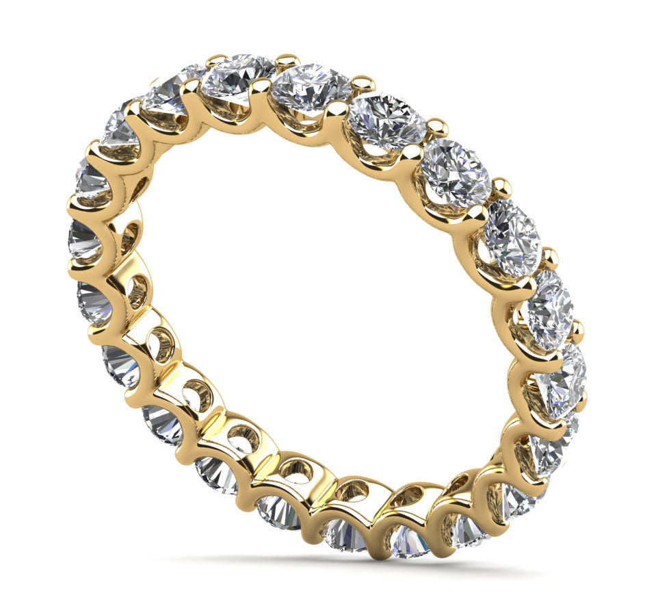 Brilliant U Shape Diamond Eternity Ring Lab-Grown Diamond  with 1.07 ct.(finished) 2.25mm