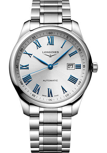 Longines Master Collection Automatic Watch - 42 mm Steel Case - Silver Roman Dial - Bracelet - L2.893.4.79.6