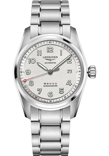 Longines Spirit Automatic Watch - 40 mm Steel Case - Silver Arabic Dial - Bracelet - L3.810.4.73.6