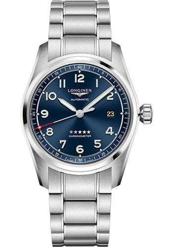 Longines Spirit Automatic Watch - 40 mm Steel Case - Blue Arabic Dial - Bracelet - L3.810.4.93.6