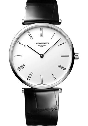 Longines La Grande Classique De Longines Quartz Watch - 38 mm Steel Case - White Roman Dial - Black Strap - L4.866.4.11.2