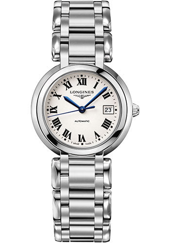 Longines PrimaLuna Automatic Watch - 30 mm Steel Case - Silver Roman Dial - L8.113.4.71.6