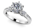 Three Across Plus Side Stone Engagement Ring Lab-Grown Diamond  with 1.56 ct. (1.25 ct. center diamond)