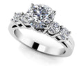 Channel Band Diamond Engagement Ring Lab-Grown Diamond  with 1.03 ct. (0.75 ct. center diamond)