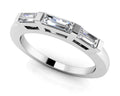 Triple Baguette Band Lab-Grown Diamond  with 0.50 ct.(finished) 5.5x2mm, 4x2mm