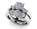 Triple Diamond Bridal Set Set Lab-Grown Diamond  with 1.63 ct. (0.75 ct. center diamond)