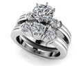 Ridged Diamond Side Accent Bridal Set Diamond  with 2.27 ct. (1.50 ct. center diamond)