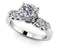 Six Prong Engagement Ring Lab-Grown Diamond  with 0.92 ct. (0.50 ct. center diamond)