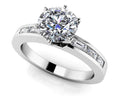 Channel Baguette Diamond Ring Lab-Grown Diamond  with 0.80 ct. (0.50 ct. center diamond)