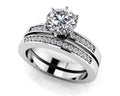 Twenty Five Hours A Day Bridal Set Diamond  with 0.88 ct. (0.75 ct. center diamond)