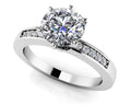 Diamond Accent Engagement Ring Lab-Grown Diamond  with 0.55 ct. (0.50 ct. center diamond)