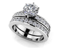 Diamond Band Center Focus Bridal Set Diamond  with 2.48 ct. (2.00 ct. center diamond)