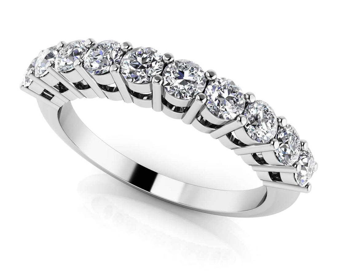 Prong Set Diamond Band Diamond  with 0.36 ct.(finished) 2mm