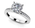 Diamond Channel Band Engagement Ring Lab-Grown Diamond  with 1.32 ct. (1.00 ct. center diamond)