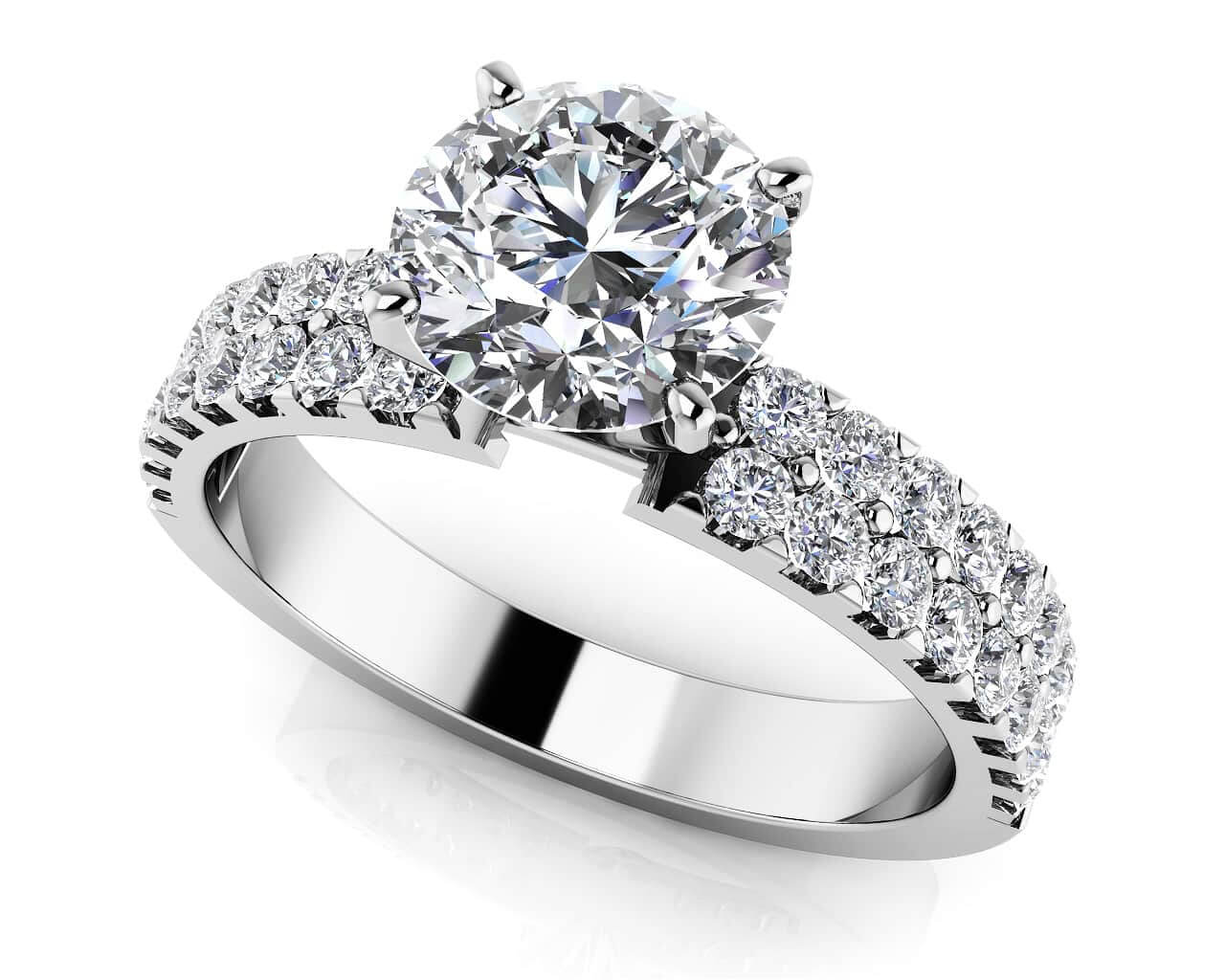 Sea Of Diamonds Engagement Ring Lab-Grown Diamond  with 0.98 ct. (0.50 ct. center diamond)