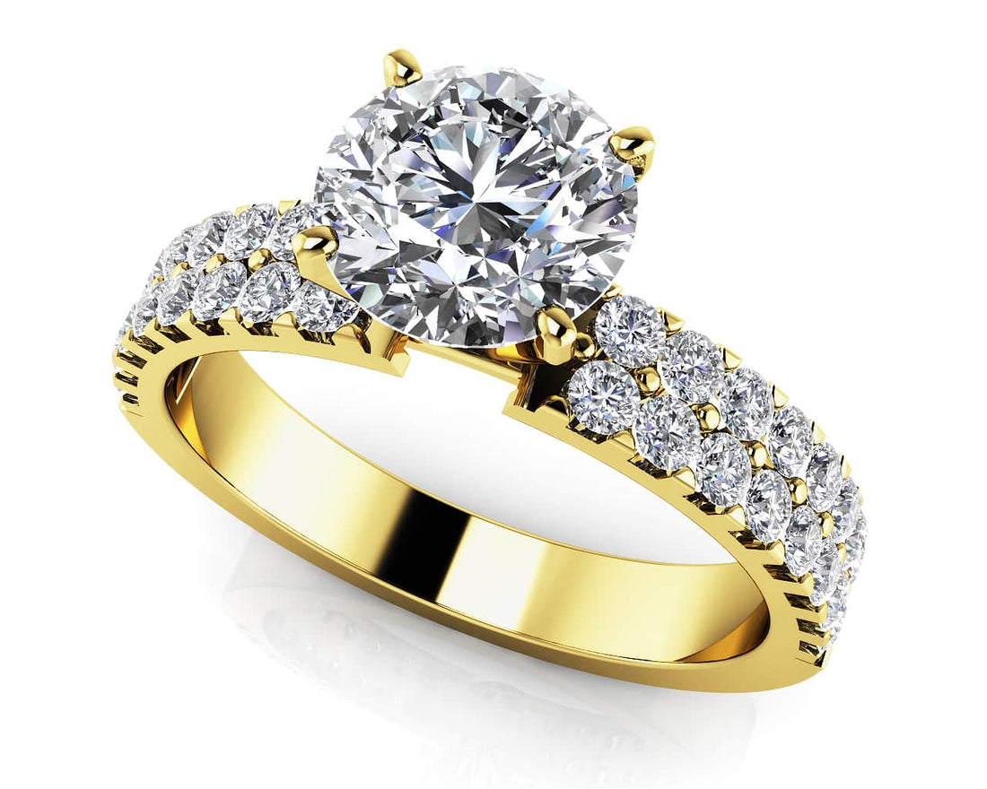 Sea Of Diamonds Engagement Ring Lab-Grown Diamond  with 0.98 ct. (0.50 ct. center diamond)