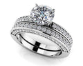 Frame Vintage Style Bridal Set Lab-Grown Diamond  with 1.59 ct. (1.00 ct. center diamond)