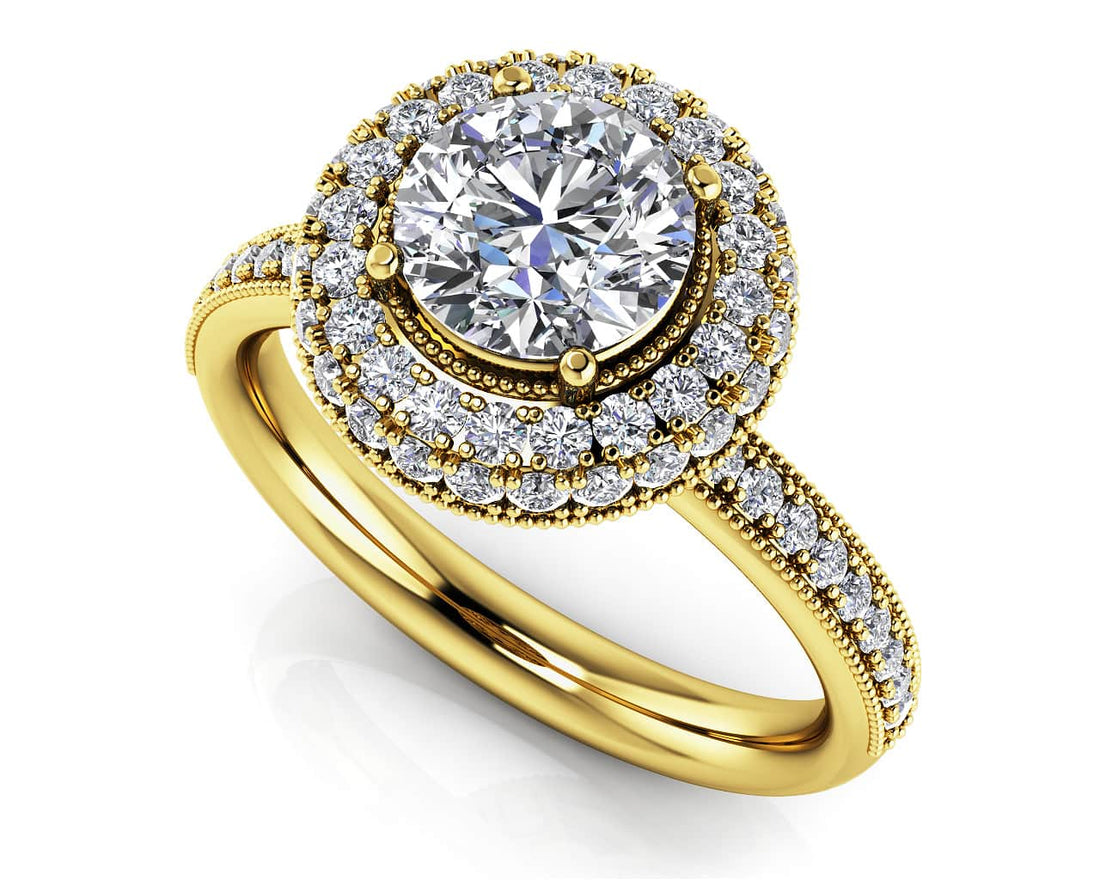 Surrounded By Sparkle Diamond Engagement Ring Diamond  with 1.46 ct. (1.00 ct. center diamond)