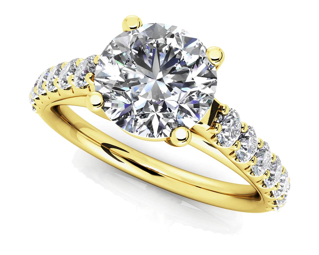 Classic Sparkle Diamond Engagement Ring Lab-Grown Diamond  with 1.71 ct. (1.25 ct. center diamond)