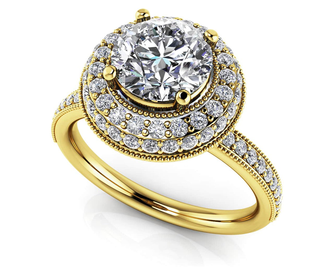 Fall In Love With Vintage Diamond Engagement Ring Lab-Grown Diamond  with 0.92 ct. (0.50 ct. center diamond)