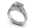 Legacy Diamond Frame Vintage Style Engagement Ring Diamond  with 2.23 ct. (1.50 ct. center diamond)