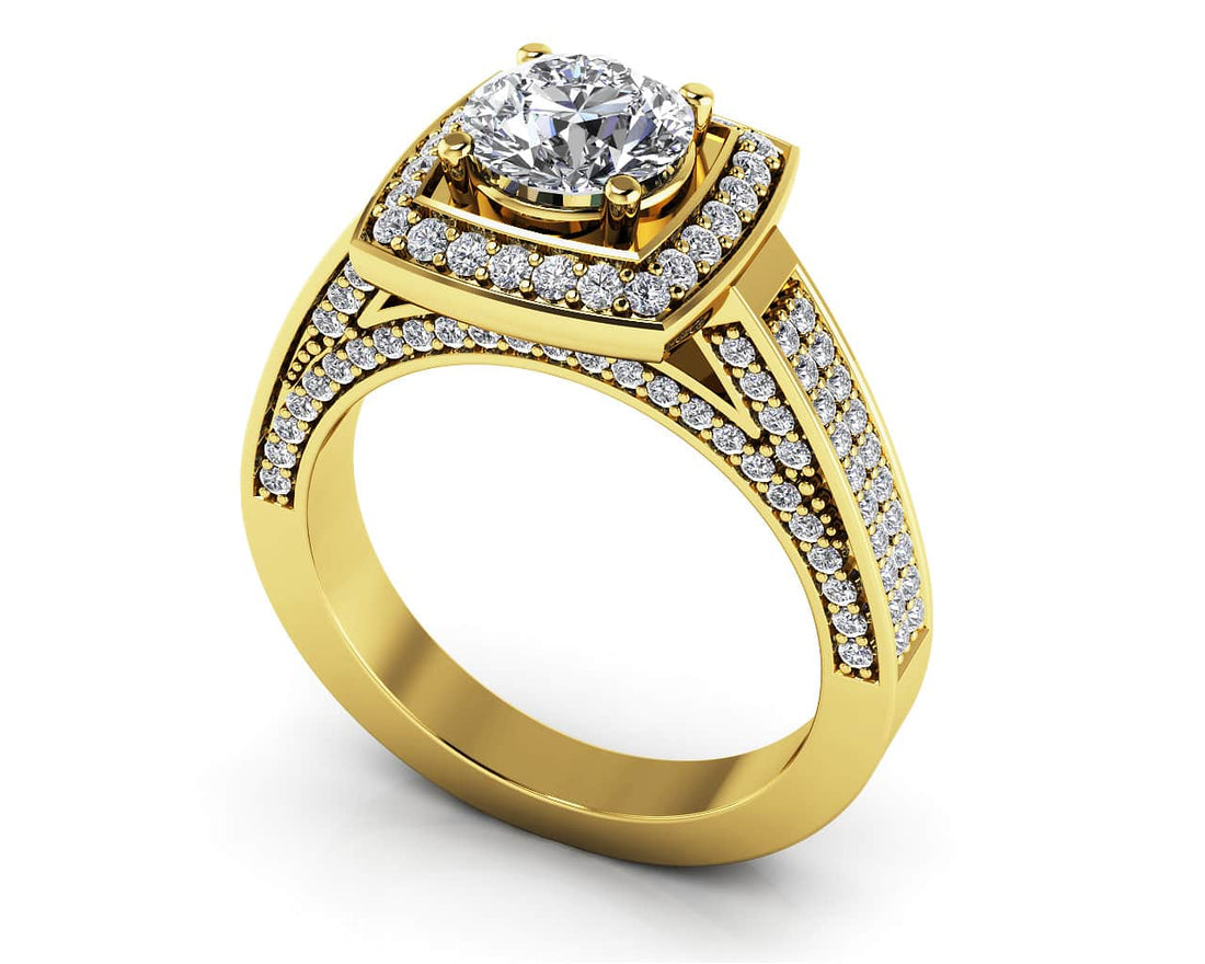 Legacy Diamond Frame Vintage Style Engagement Ring Lab-Grown Diamond  with 2.73 ct. (2.00 ct. center diamond)