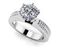 Elegant Six Prong Diamond Engagement Ring Lab-Grown Diamond  with 0.98 ct. (0.50 ct. center diamond)