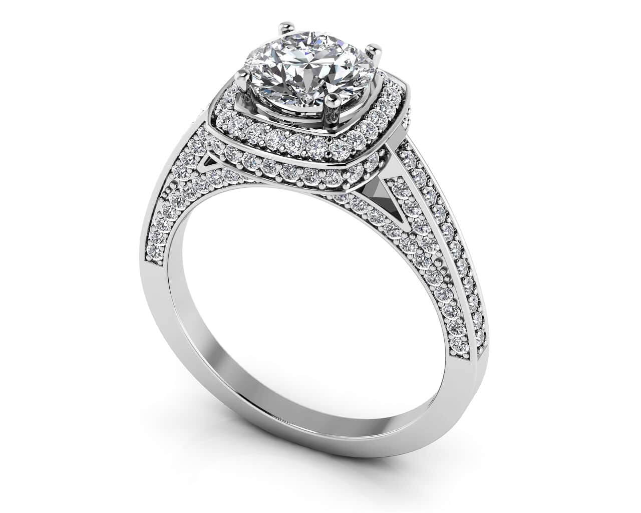 Luminous Diamond Engagement Ring Diamond  with 1.46 ct. (0.75 ct. center diamond)