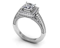 Splendid Princess Cut Engagement Ring Lab-Grown Diamond  with 1.18 ct. (0.50 ct. center diamond)