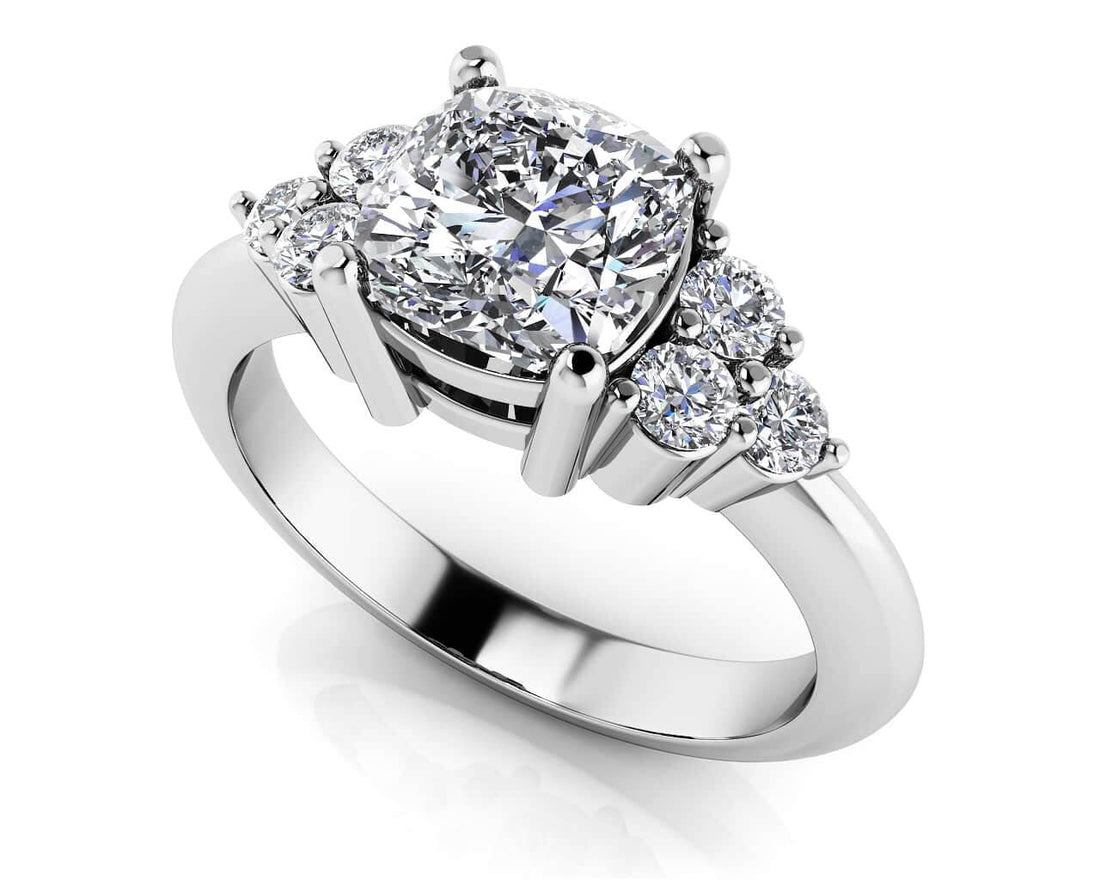 Lasting Impression Cushion Engagement Ring Lab-Grown Diamond  with 0.71 ct. (0.50 ct. center diamond)