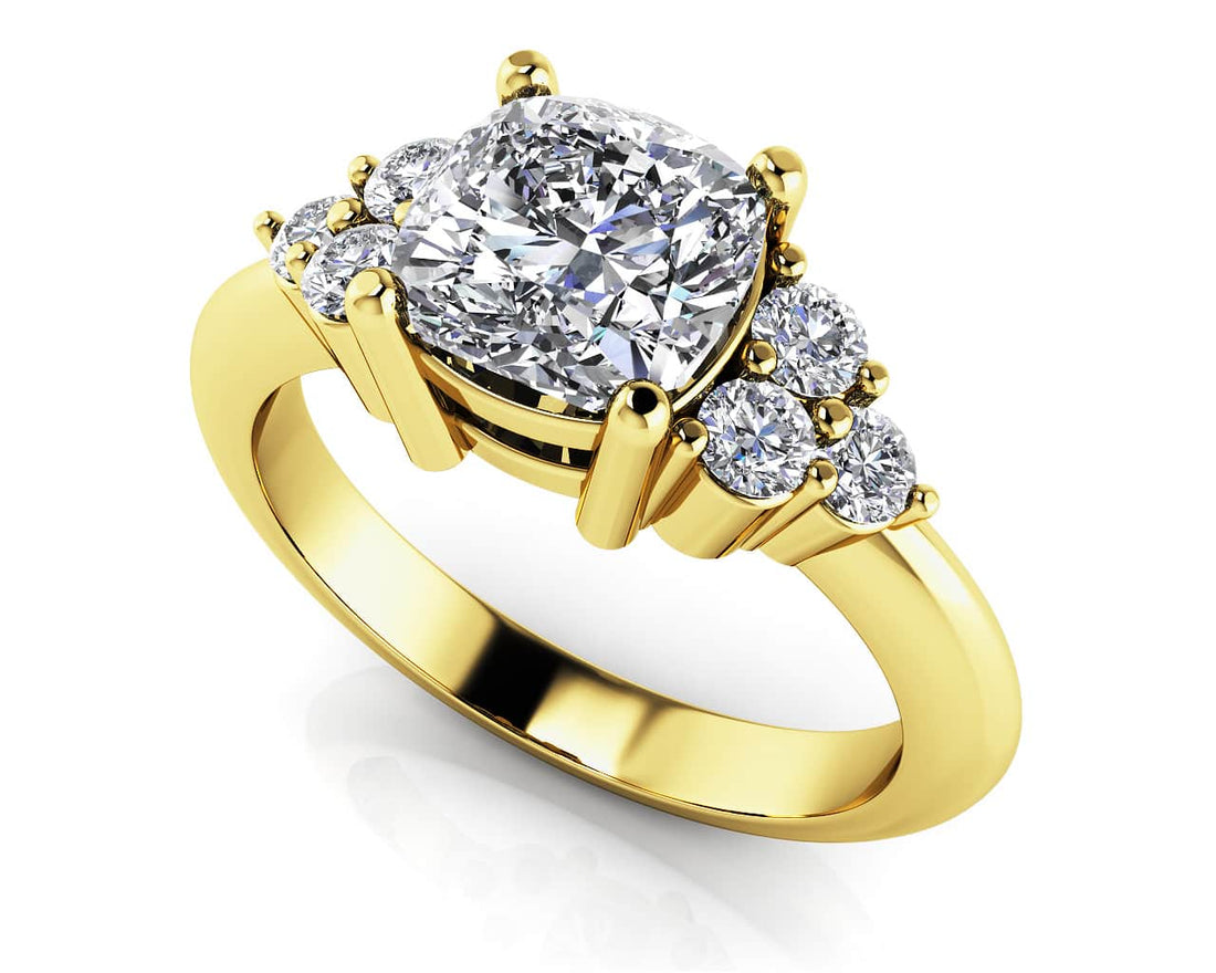 Lasting Impression Cushion Engagement Ring Lab-Grown Diamond  with 1.21 ct. (1.00 ct. center diamond)