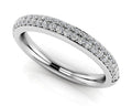 Dazzling Two Row Diamond Band Diamond  with 0.38 ct.(finished) 1.2mm