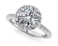 Enchanting Halo Diamond Engagement Wedding Ring Diamond  with 1.21 ct. (0.75 ct. center diamond)