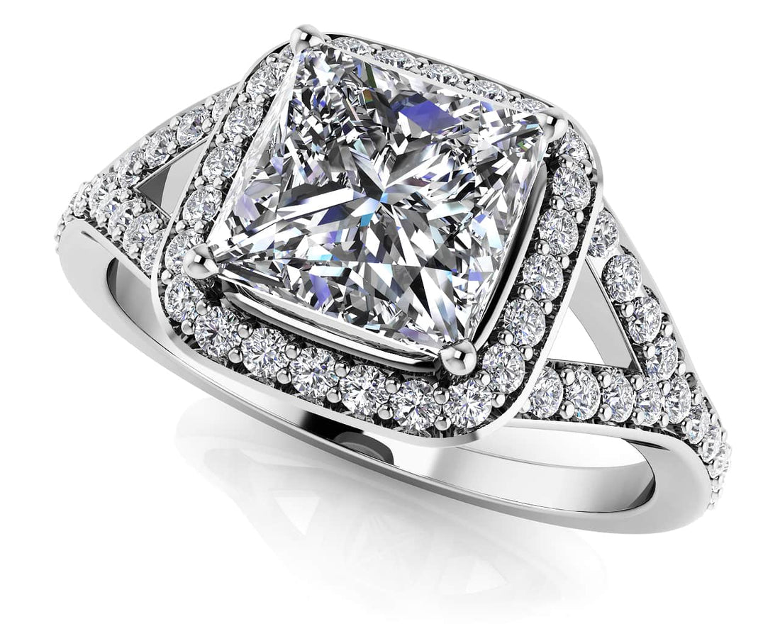 Captivating Diamond Square Frame Engagement Ring Lab-Grown Diamond  with 0.99 ct. (0.75 ct. center diamond)