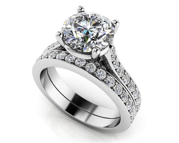 Timeless Love Diamond Bridal Set Diamond  with 1.26 ct. (0.50 ct. center diamond)