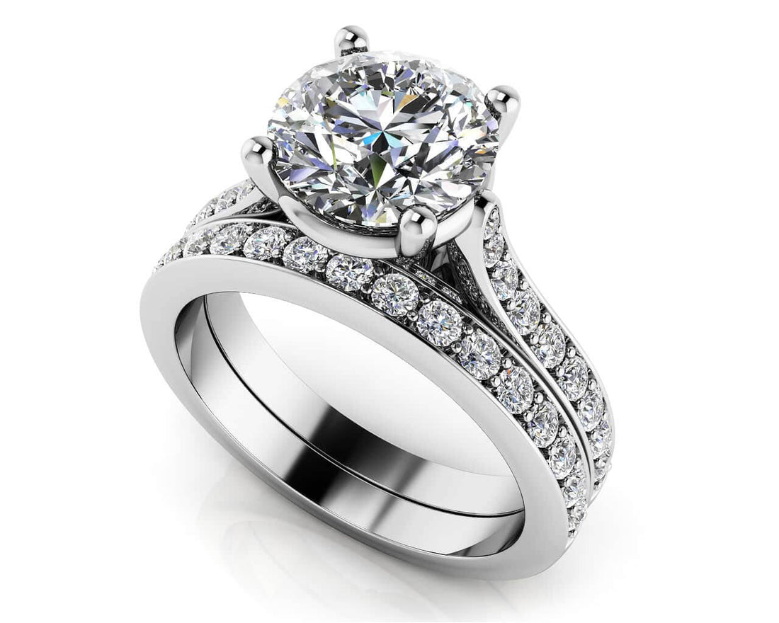 Timeless Love Diamond Bridal Set Diamond  with 2.76 ct. (2.00 ct. center diamond)