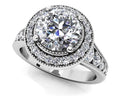 Vintage Round Halo Engagement Ring Lab-Grown Diamond  with 2.10 ct. (1.50 ct. center diamond)