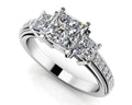 Dazzling Princess Diamond Engagement Ring Lab-Grown Diamond  with 2.41 ct. (1.25 ct. center diamond)