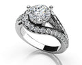 Whirl Wind Romance Twist Shank Engagement Ring Lab-Grown Diamond  with 1.32 ct. (0.75 ct. center diamond)