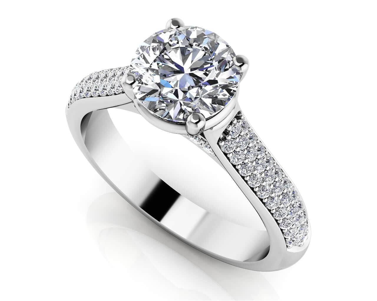 Diamond Delight Engagement Ring Lab-Grown Diamond  with 0.87 ct. (0.50 ct. center diamond)