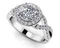 Woven Diamond Engagement Ring Lab-Grown Diamond  with 1.62 ct. (1.25 ct. center diamond)