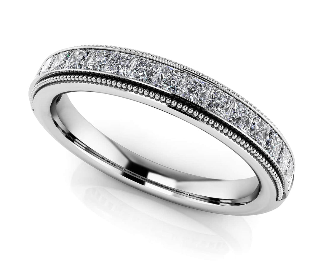 Princess Bride Milgrain Anniversary Band Lab-Grown Diamond  with 0.47 ct.(finished) 1.5mm