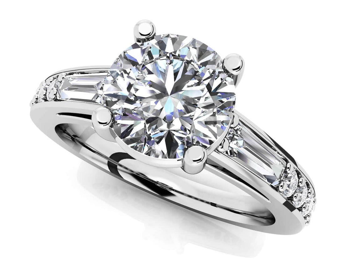 Alluring Diamond Engagement Ring Lab-Grown Diamond  with 2.06 ct. (1.50 ct. center diamond)