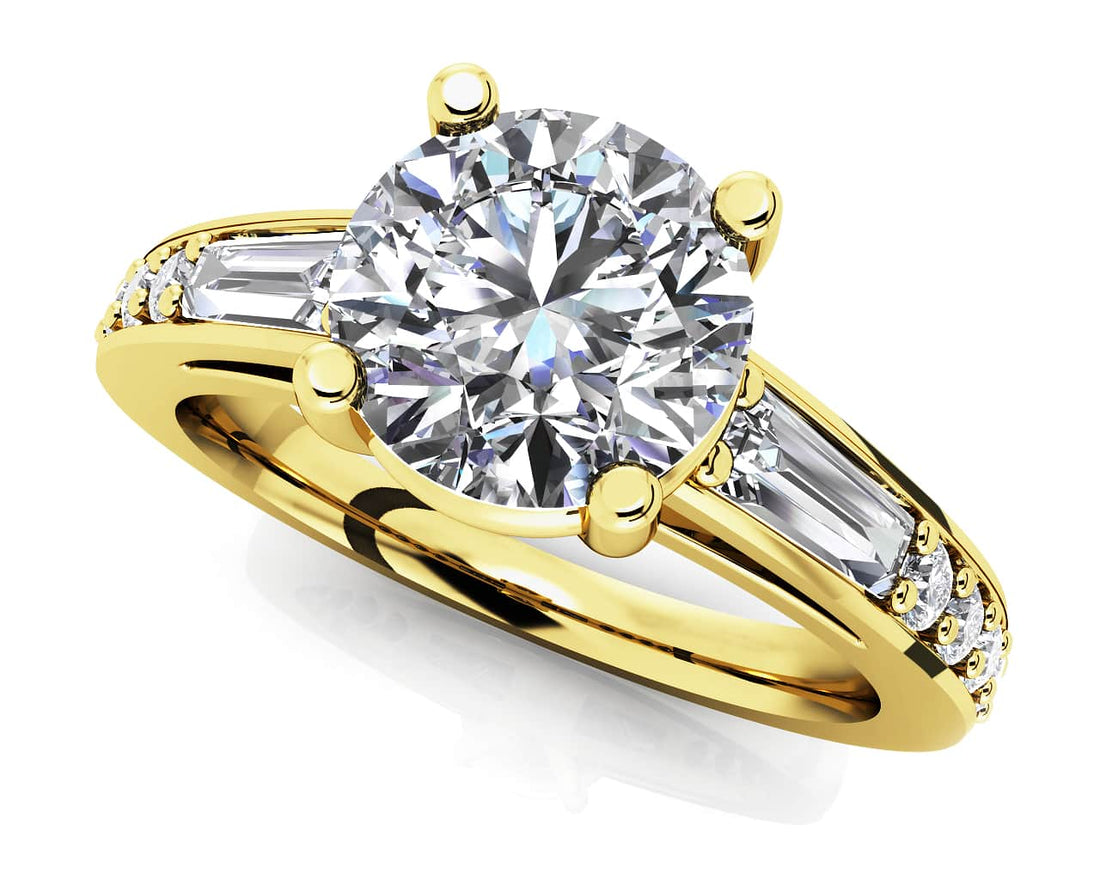 Alluring Diamond Engagement Ring Lab-Grown Diamond  with 1.06 ct. (0.50 ct. center diamond)