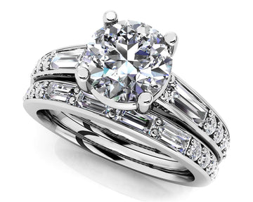 Alluring Diamond Bridal Set Lab-Grown Diamond  with 3.01 ct. (2.00 ct. center diamond)