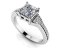 Mesmerizing Princess Engagement Ring Diamond  with 1.39 ct. (1.25 ct. center diamond)