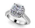 Love Story Cushion Cut Engagement Ring Lab-Grown Diamond  with 1.09 ct. (0.50 ct. center diamond)