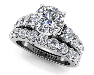 Sweet Dream Bridal Set Diamond  with 2.42 ct. (1.00 ct. center diamond)