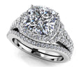 Cloud Nine Cushion Bridal Set Diamond  with 2.12 ct. (1.25 ct. center diamond)